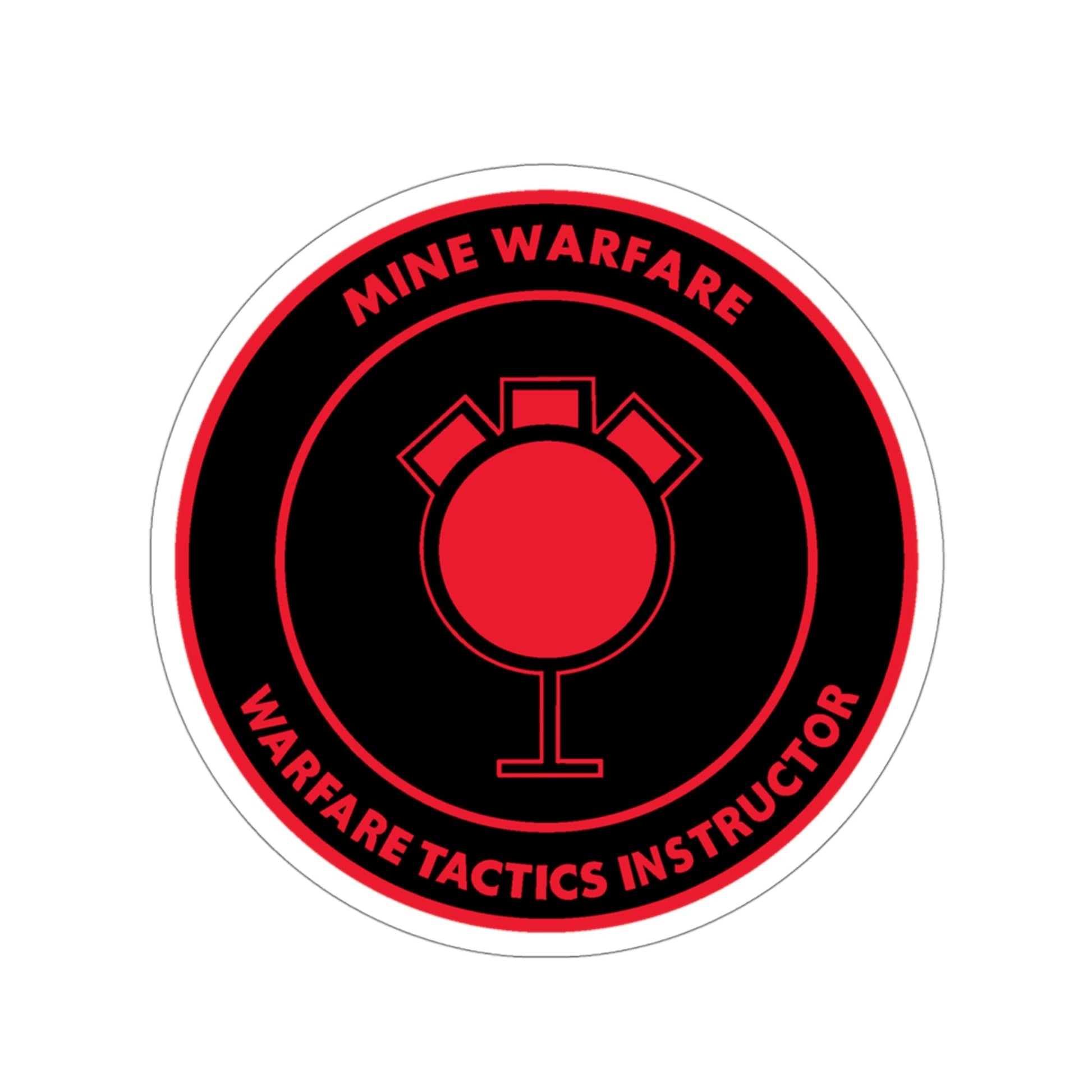 Mine Warfare Warfare Tactics Instructor (U.S. Navy) STICKER Vinyl Die-Cut Decal-4 Inch-The Sticker Space