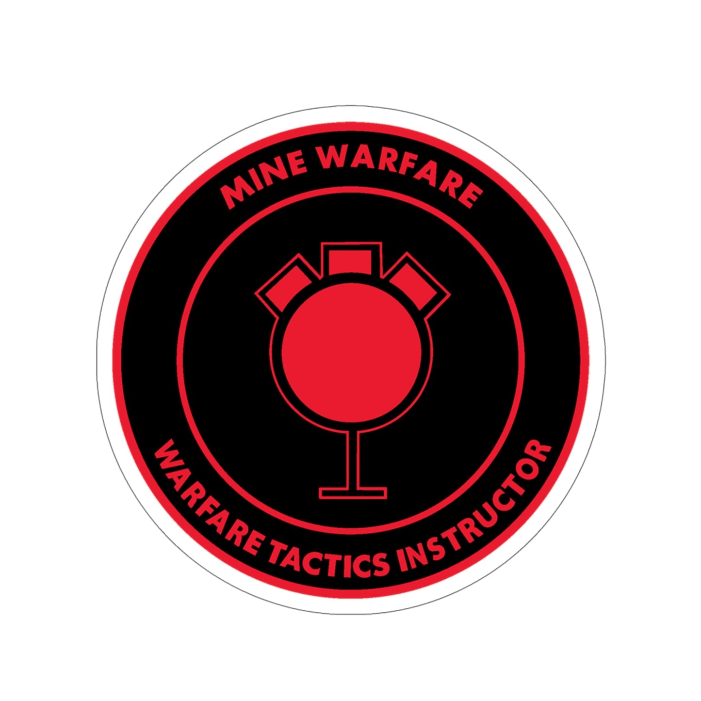 Mine Warfare Warfare Tactics Instructor (U.S. Navy) STICKER Vinyl Die-Cut Decal-6 Inch-The Sticker Space