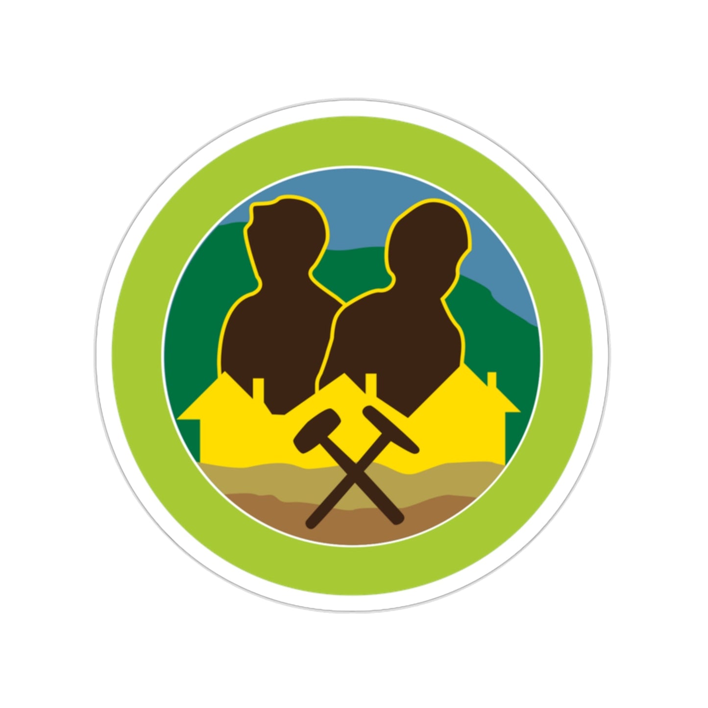 Mining in Society (Boy Scouts Merit Badge) STICKER Vinyl Die-Cut Decal-2 Inch-The Sticker Space