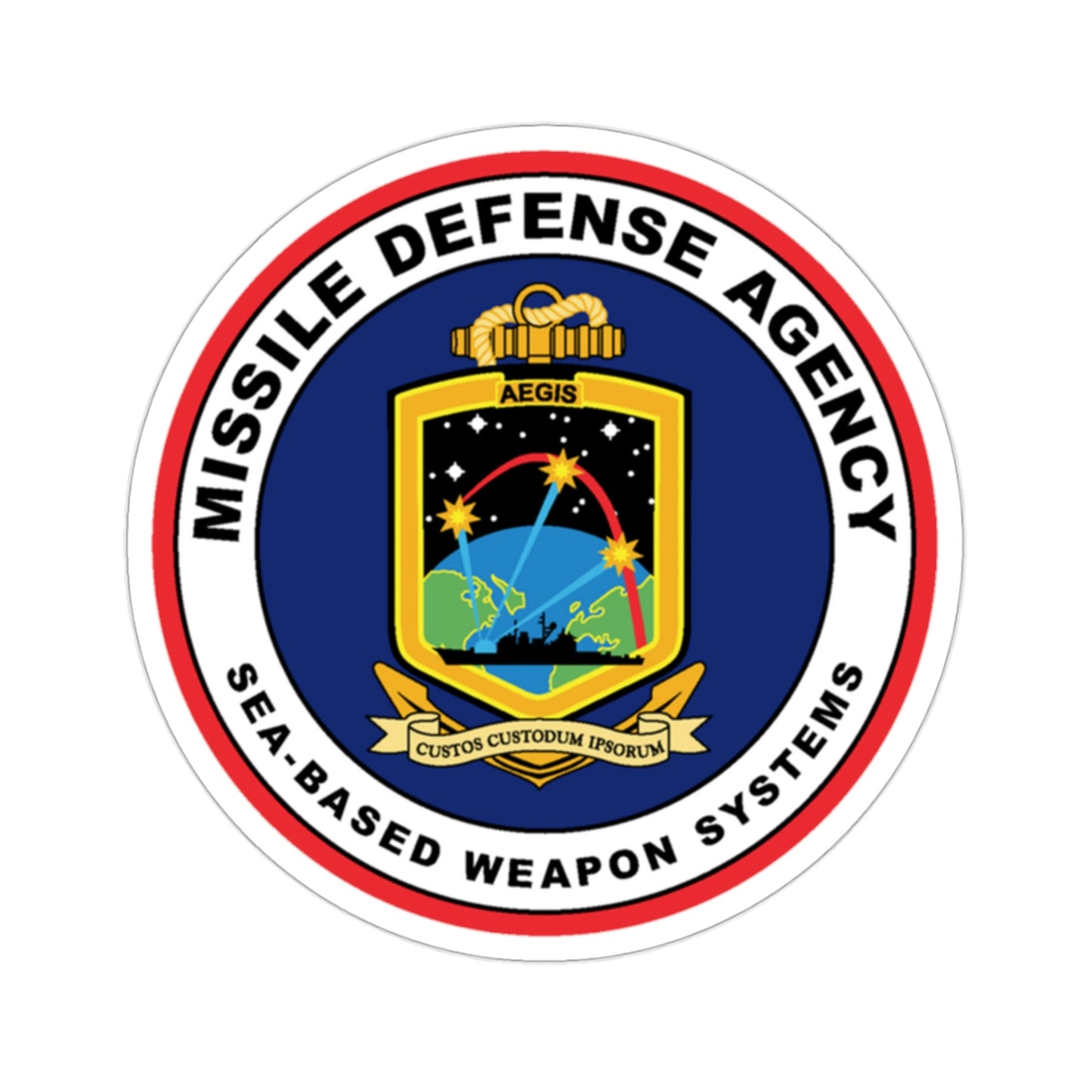 Missile Defense Agency AEGIS Ballistic (U.S. Navy) STICKER Vinyl Die-Cut Decal-2 Inch-The Sticker Space