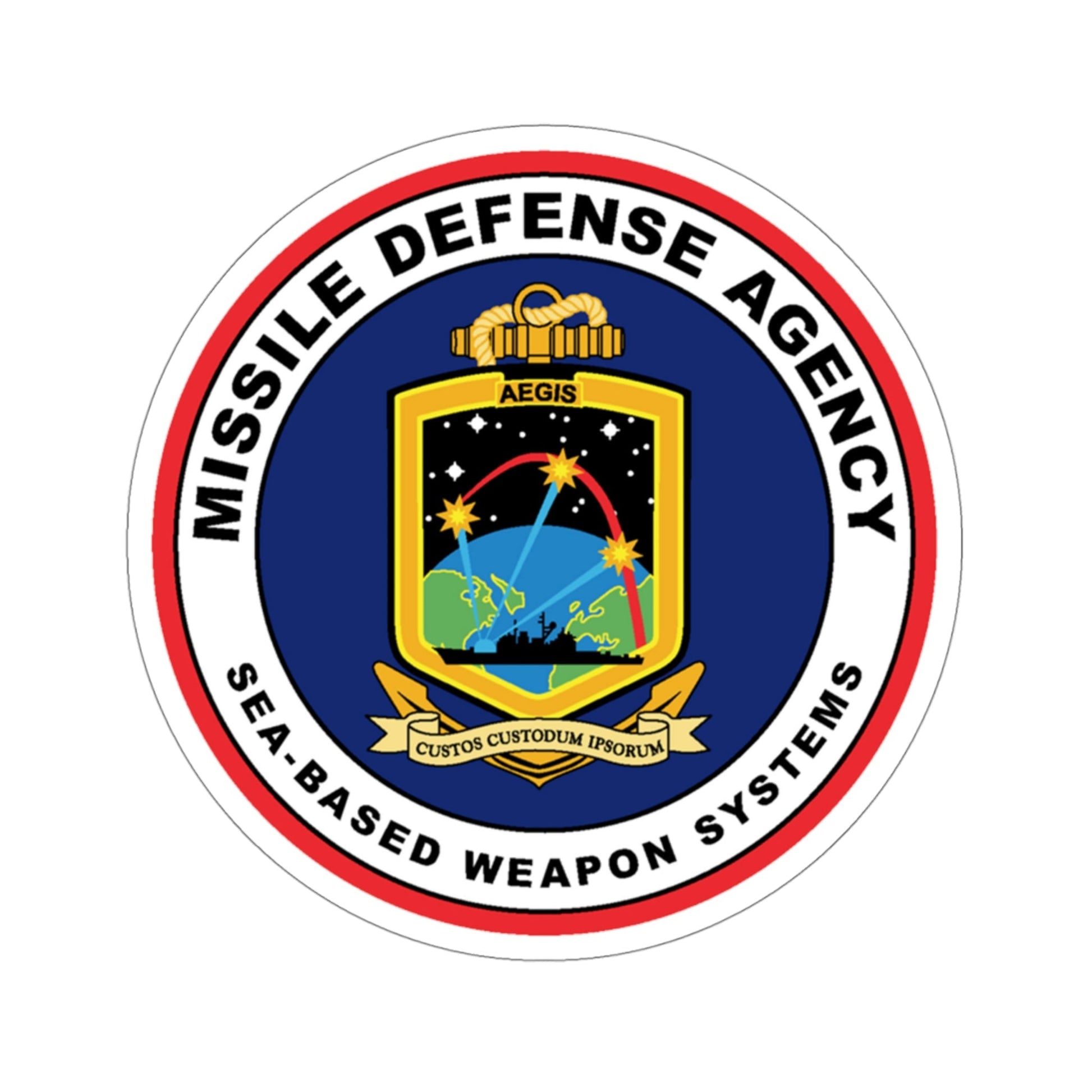 Missile Defense Agency AEGIS Ballistic (U.S. Navy) STICKER Vinyl Die-Cut Decal-4 Inch-The Sticker Space