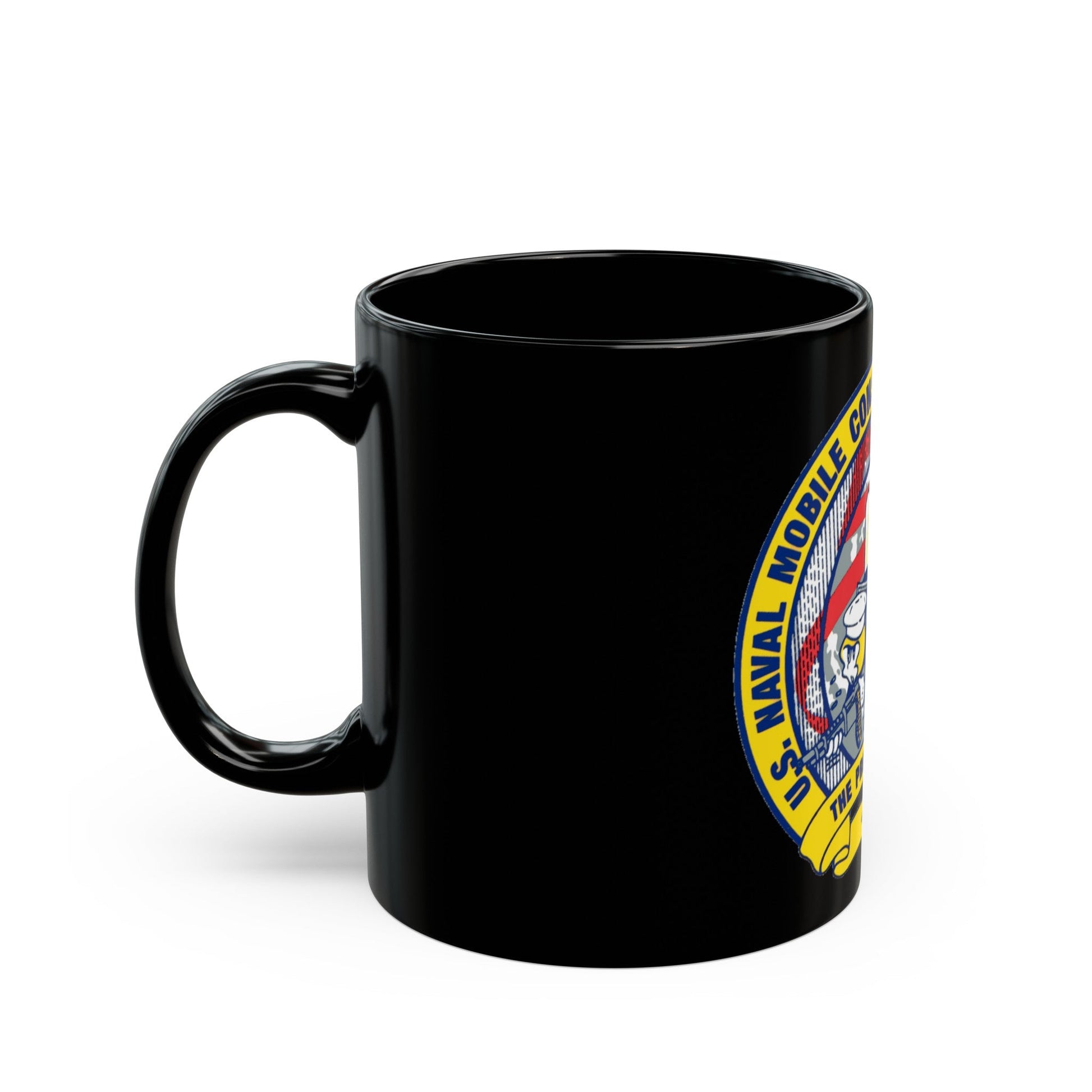 Mobile Construction Bn 5 NMCB 5 Seabee (U.S. Navy) Black Coffee Mug-The Sticker Space
