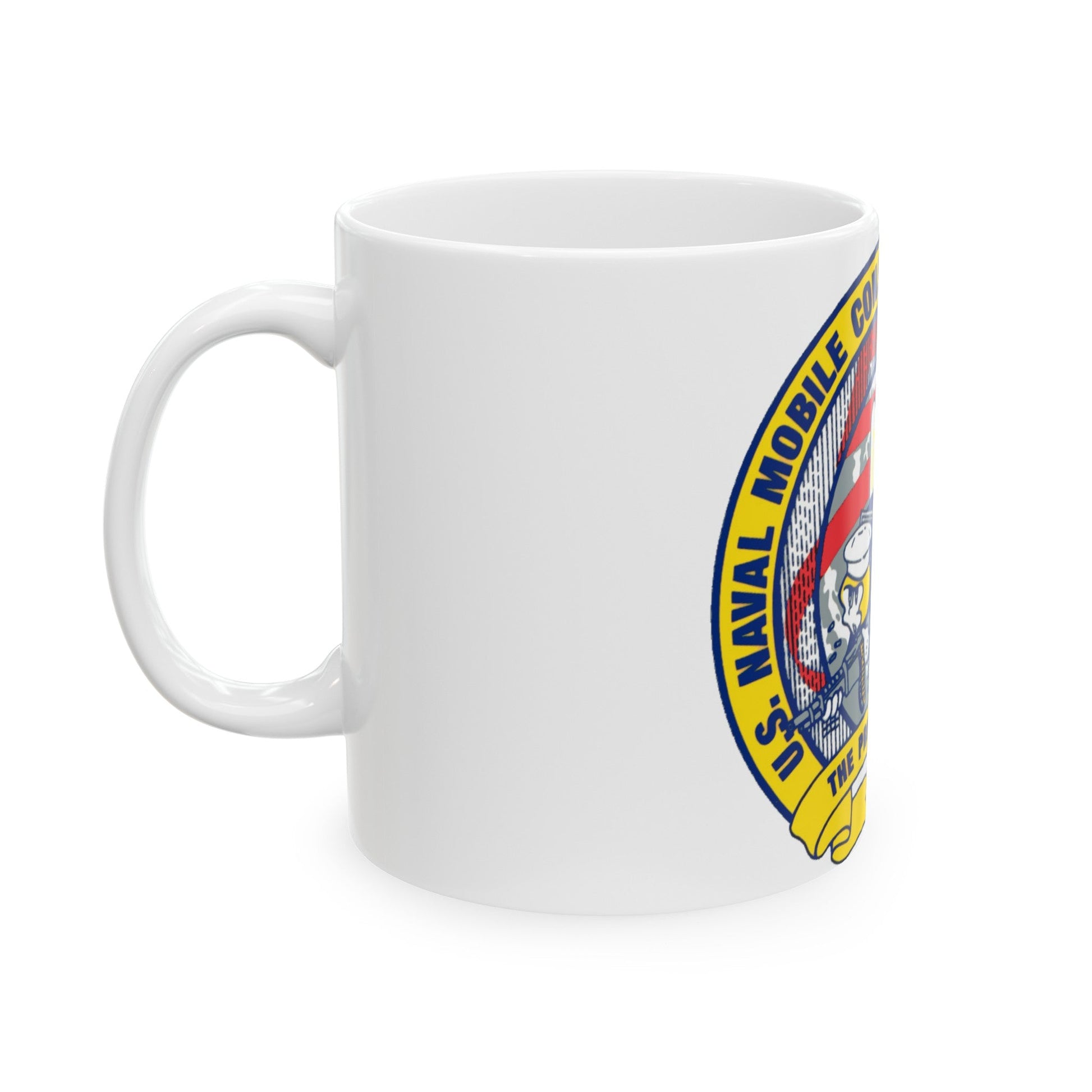Mobile Construction Bn 5 NMCB 5 Seabee (U.S. Navy) White Coffee Mug-The Sticker Space
