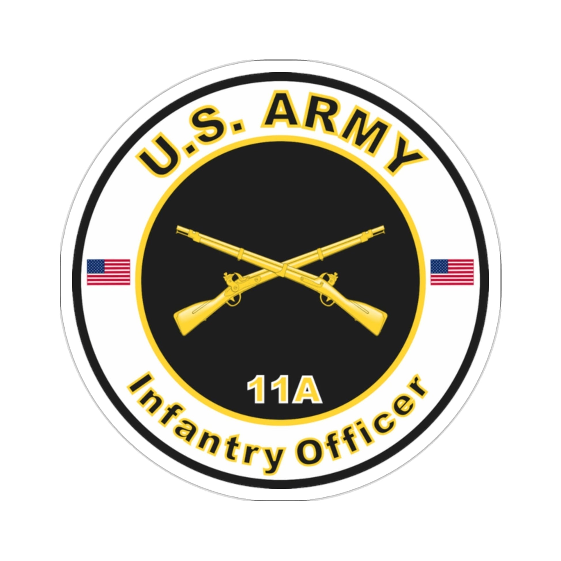 MOS 11A Infantry Officer (U.S. Army) STICKER Vinyl Die-Cut Decal-2 Inch-The Sticker Space
