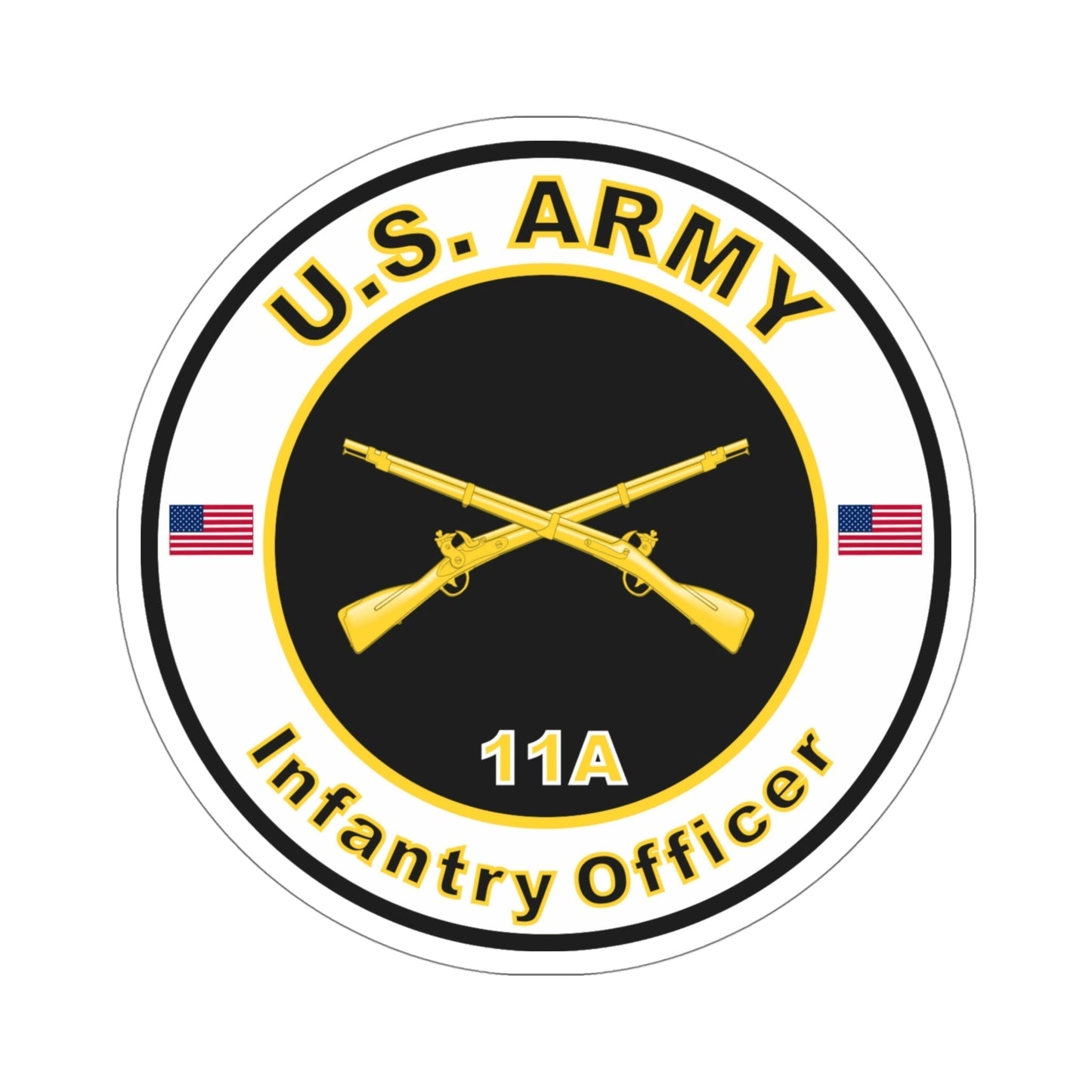 MOS 11A Infantry Officer (U.S. Army) STICKER Vinyl Die-Cut Decal-5 Inch-The Sticker Space