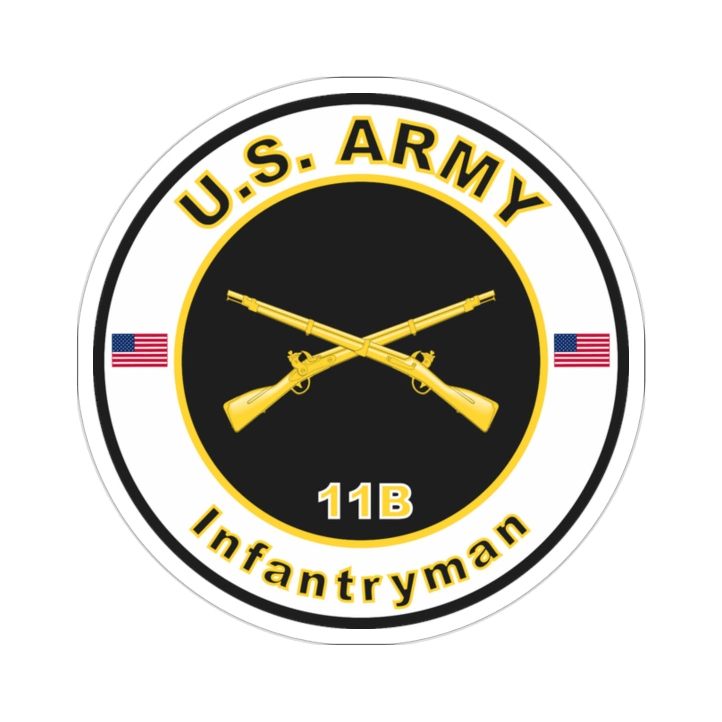 MOS 11B Infantryman (U.S. Army) STICKER Vinyl Die-Cut Decal-2 Inch-The Sticker Space