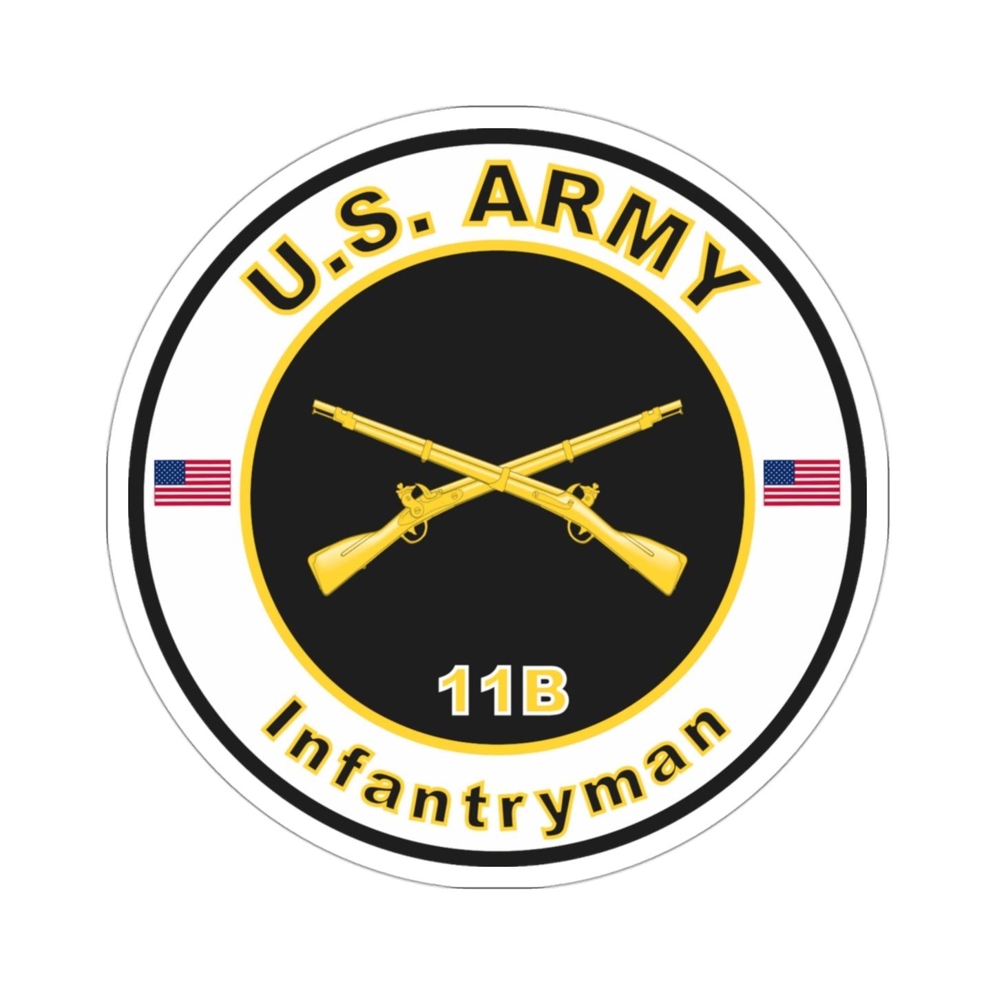 MOS 11B Infantryman (U.S. Army) STICKER Vinyl Die-Cut Decal-3 Inch-The Sticker Space