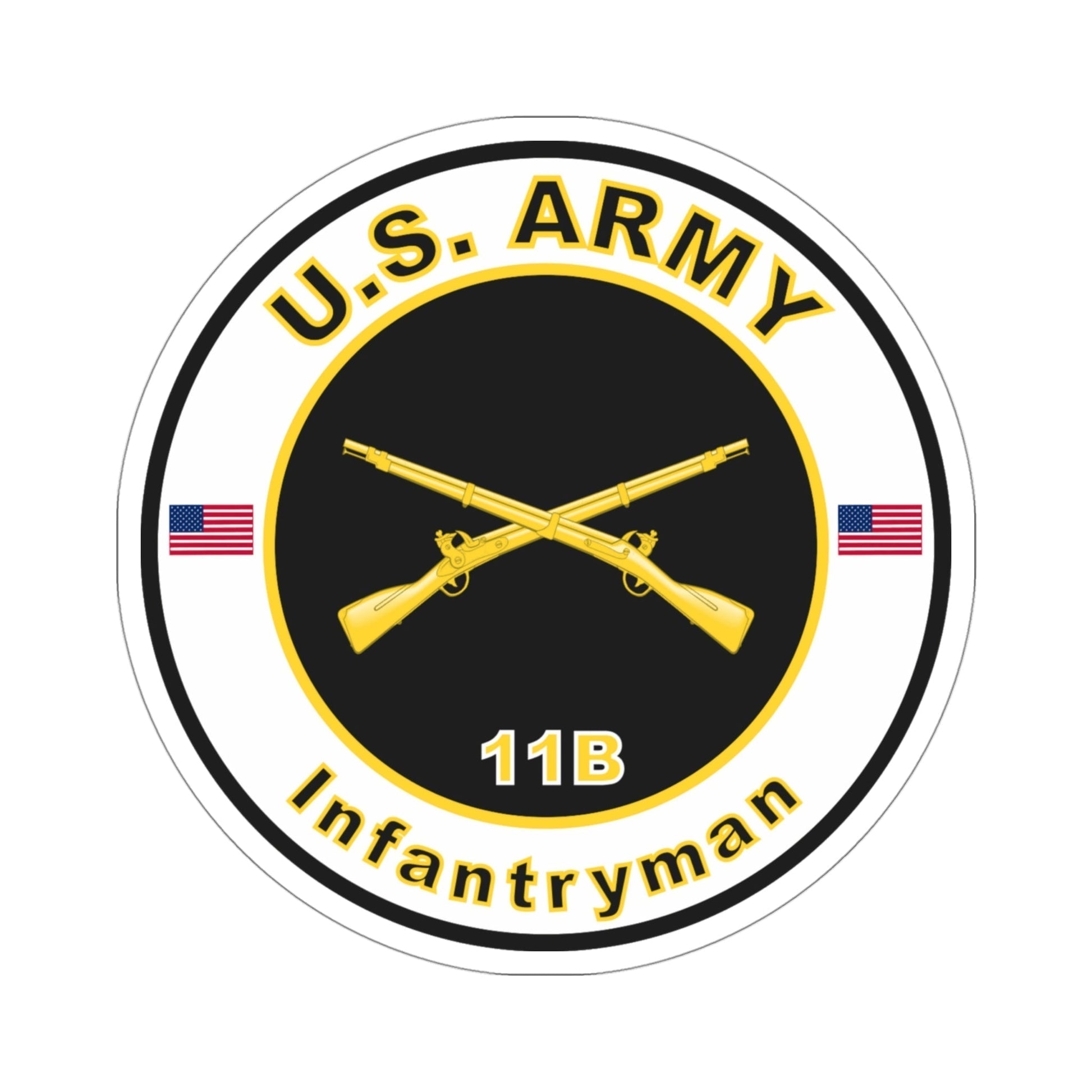 MOS 11B Infantryman (U.S. Army) STICKER Vinyl Die-Cut Decal-4 Inch-The Sticker Space