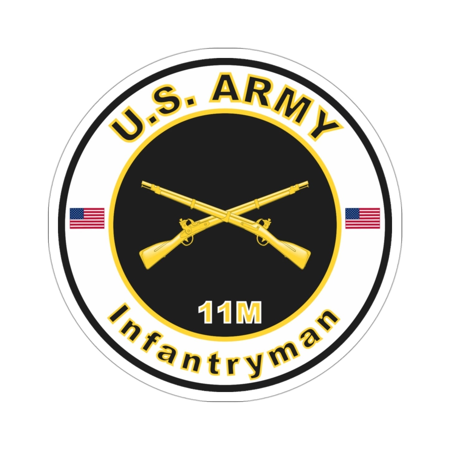 MOS 11M Infantryman (U.S. Army) STICKER Vinyl Die-Cut Decal-3 Inch-The Sticker Space