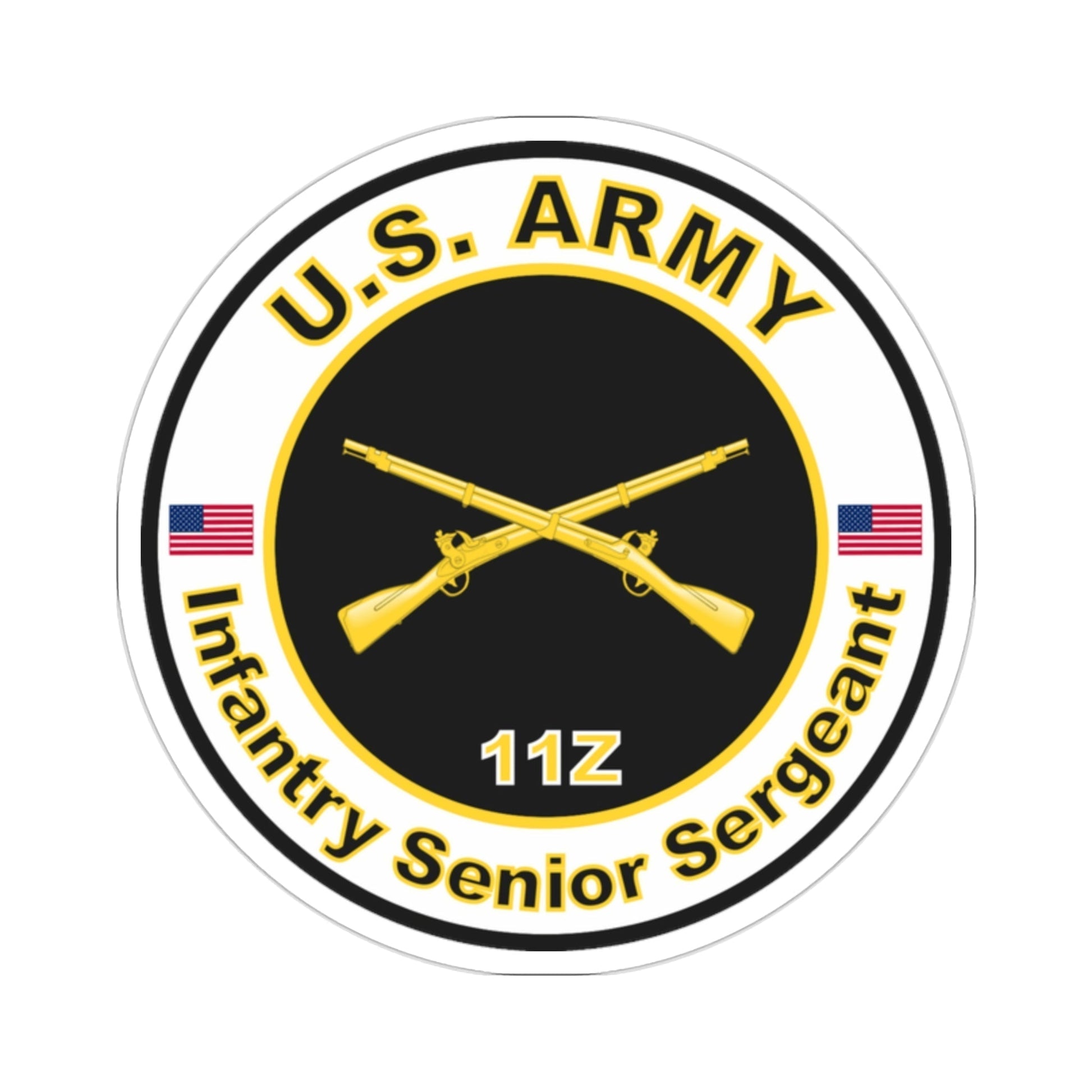MOS 11Z Infantry Senior Sergeant (U.S. Army) STICKER Vinyl Die-Cut Decal-2 Inch-The Sticker Space