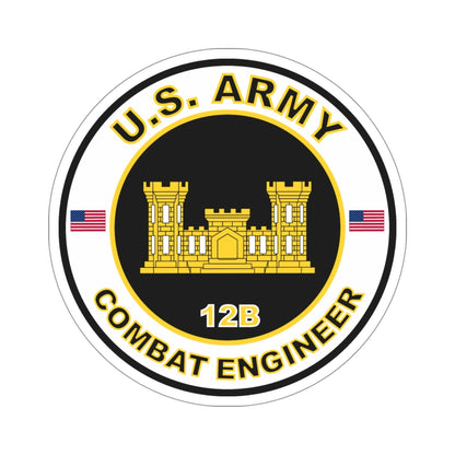 MOS 12B Combat Engineer (U.S. Army) STICKER Vinyl Die-Cut Decal-5 Inch-The Sticker Space