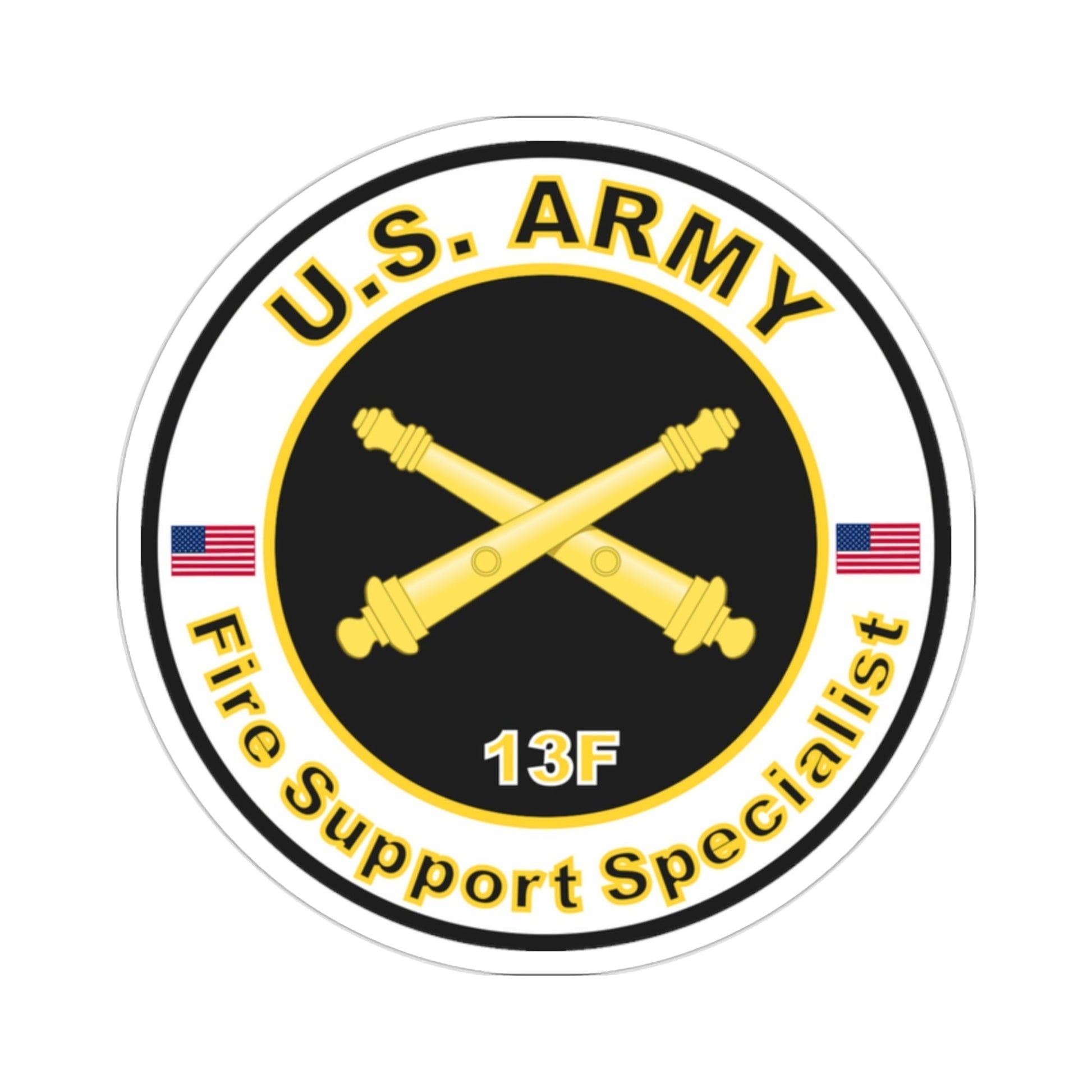 MOS 13F Fire Support Specialist (U.S. Army) STICKER Vinyl Die-Cut Decal-2 Inch-The Sticker Space