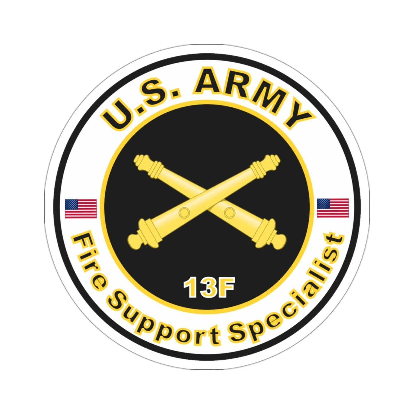 MOS 13F Fire Support Specialist (U.S. Army) STICKER Vinyl Die-Cut Decal-3 Inch-The Sticker Space