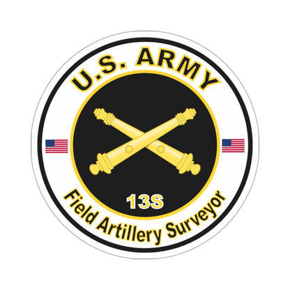 MOS 13S Field Artillery Surveyor (U.S. Army) STICKER Vinyl Die-Cut Decal-4 Inch-The Sticker Space