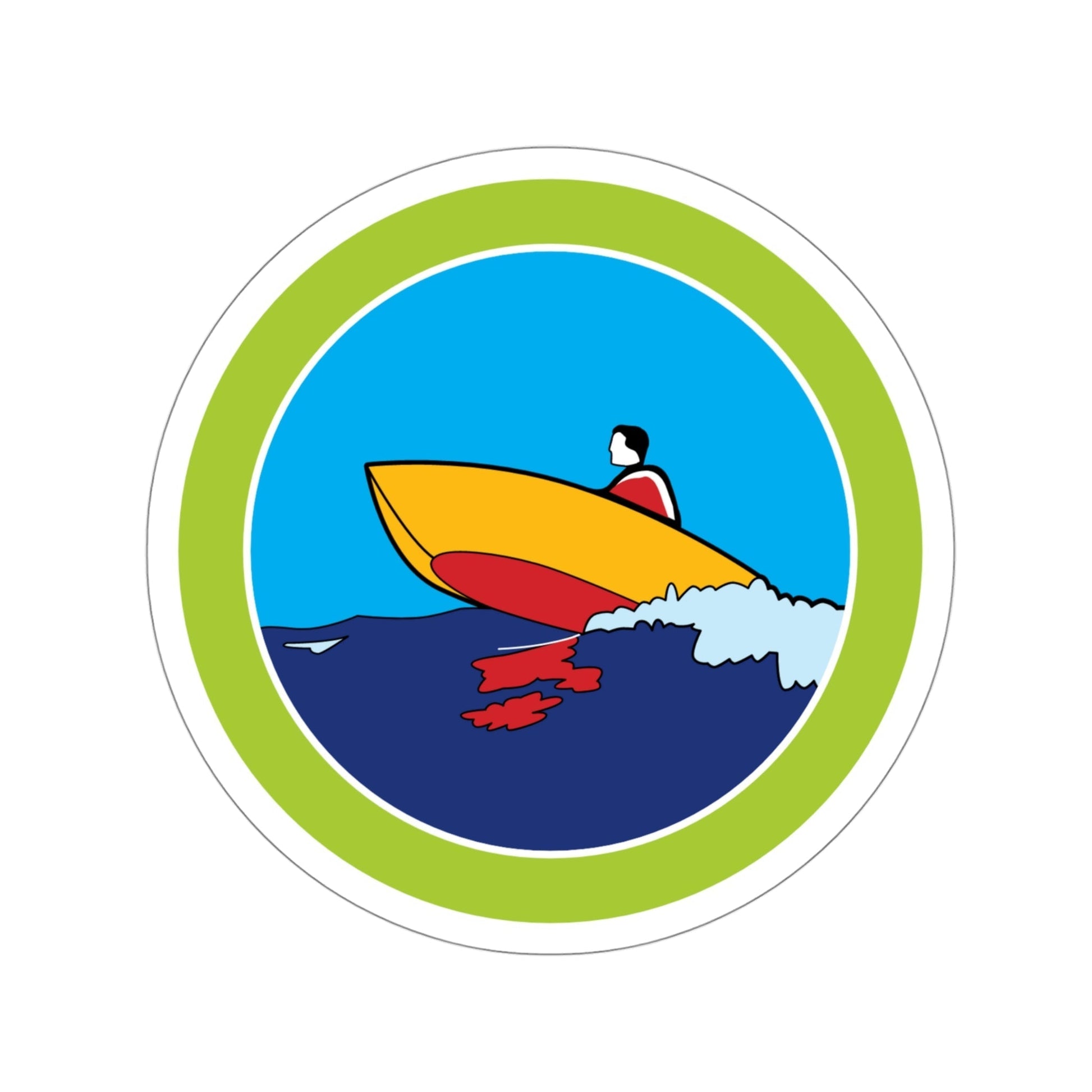 Motorboating (Boy Scouts Merit Badge) STICKER Vinyl Die-Cut Decal-4 Inch-The Sticker Space