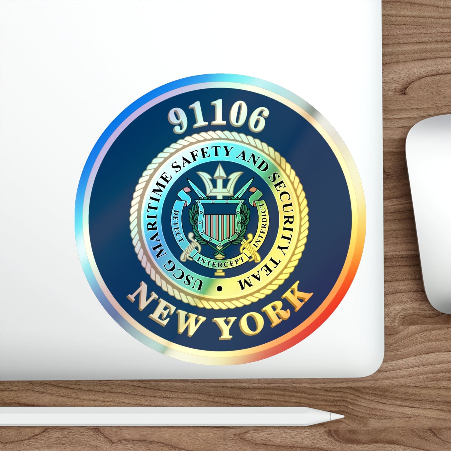 MSST New York 91106 Maritime Safety & Sec Team (U.S. Coast Guard) Holographic STICKER Die-Cut Vinyl Decal-The Sticker Space