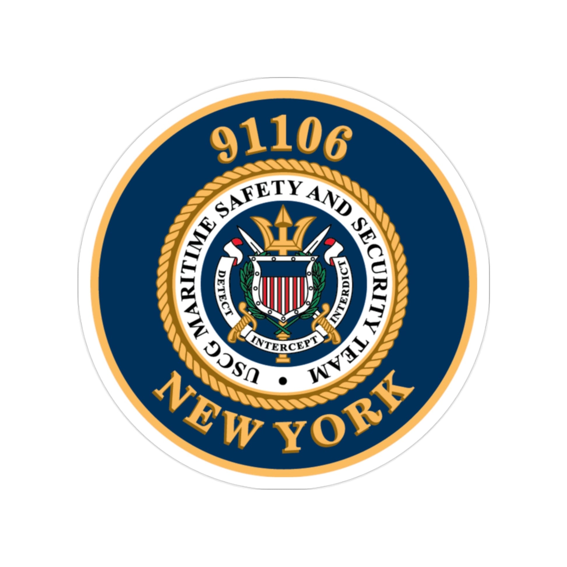 MSST New York 91106 Maritime Safety & Sec Team (U.S. Coast Guard) Transparent STICKER Die-Cut Vinyl Decal-2 Inch-The Sticker Space