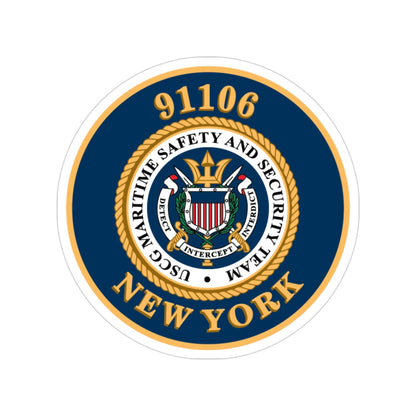 MSST New York 91106 Maritime Safety & Sec Team (U.S. Coast Guard) Transparent STICKER Die-Cut Vinyl Decal-3 Inch-The Sticker Space