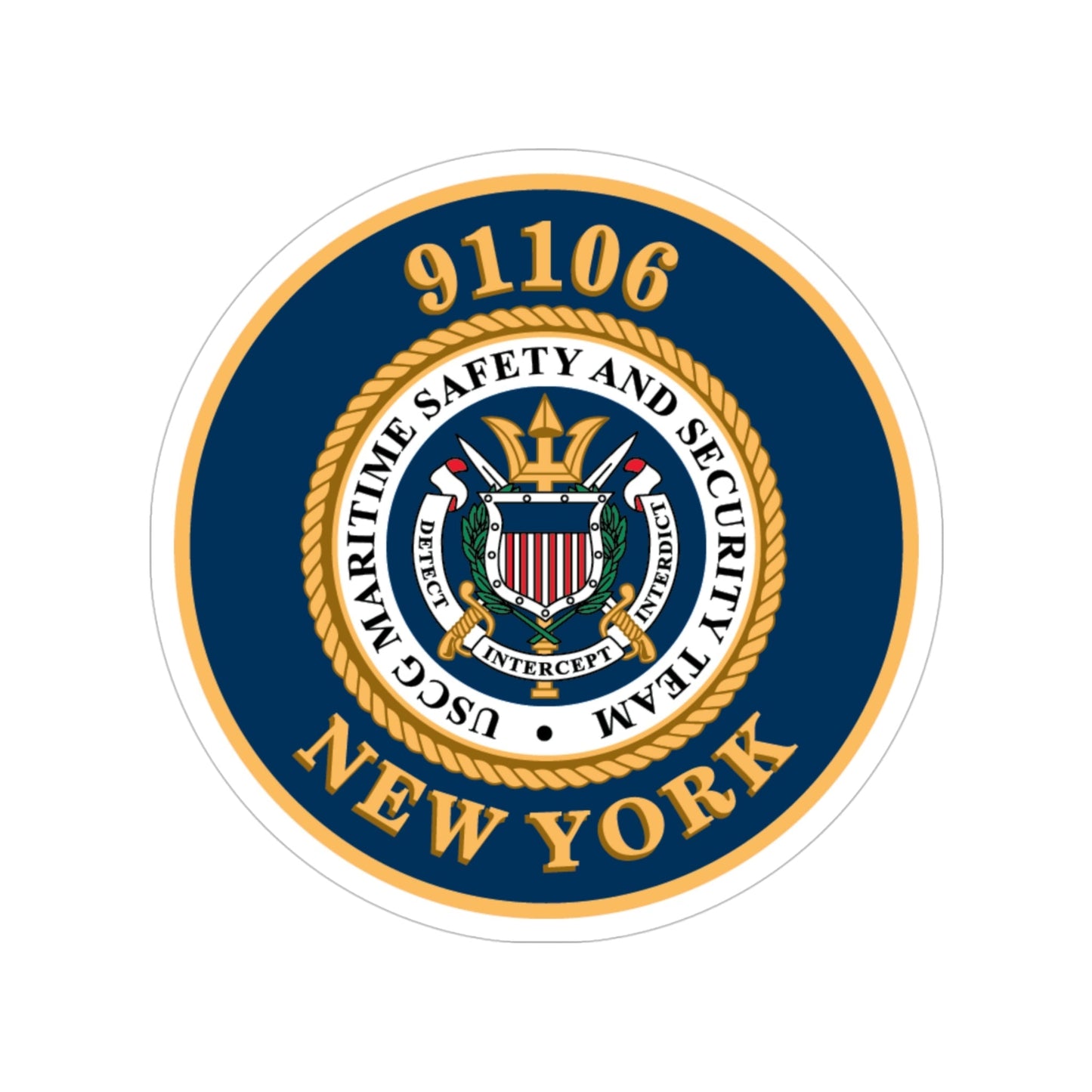 MSST New York 91106 Maritime Safety & Sec Team (U.S. Coast Guard) Transparent STICKER Die-Cut Vinyl Decal-4 Inch-The Sticker Space