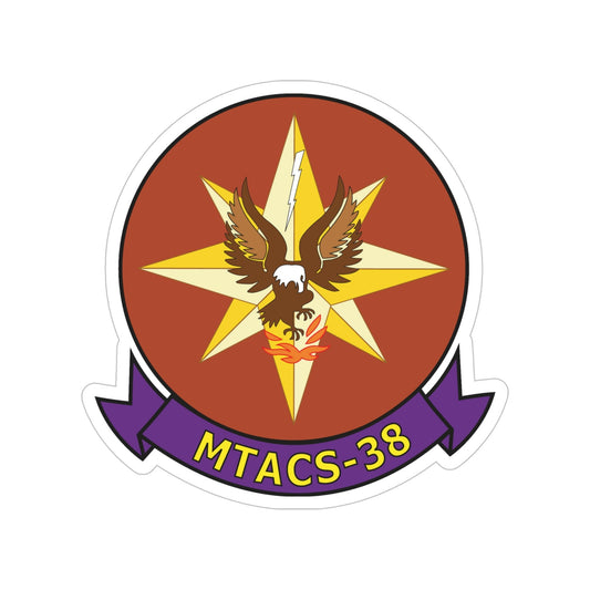MTACS 38 Fire Chickens (USMC) Transparent STICKER Die-Cut Vinyl Decal-6 Inch-The Sticker Space