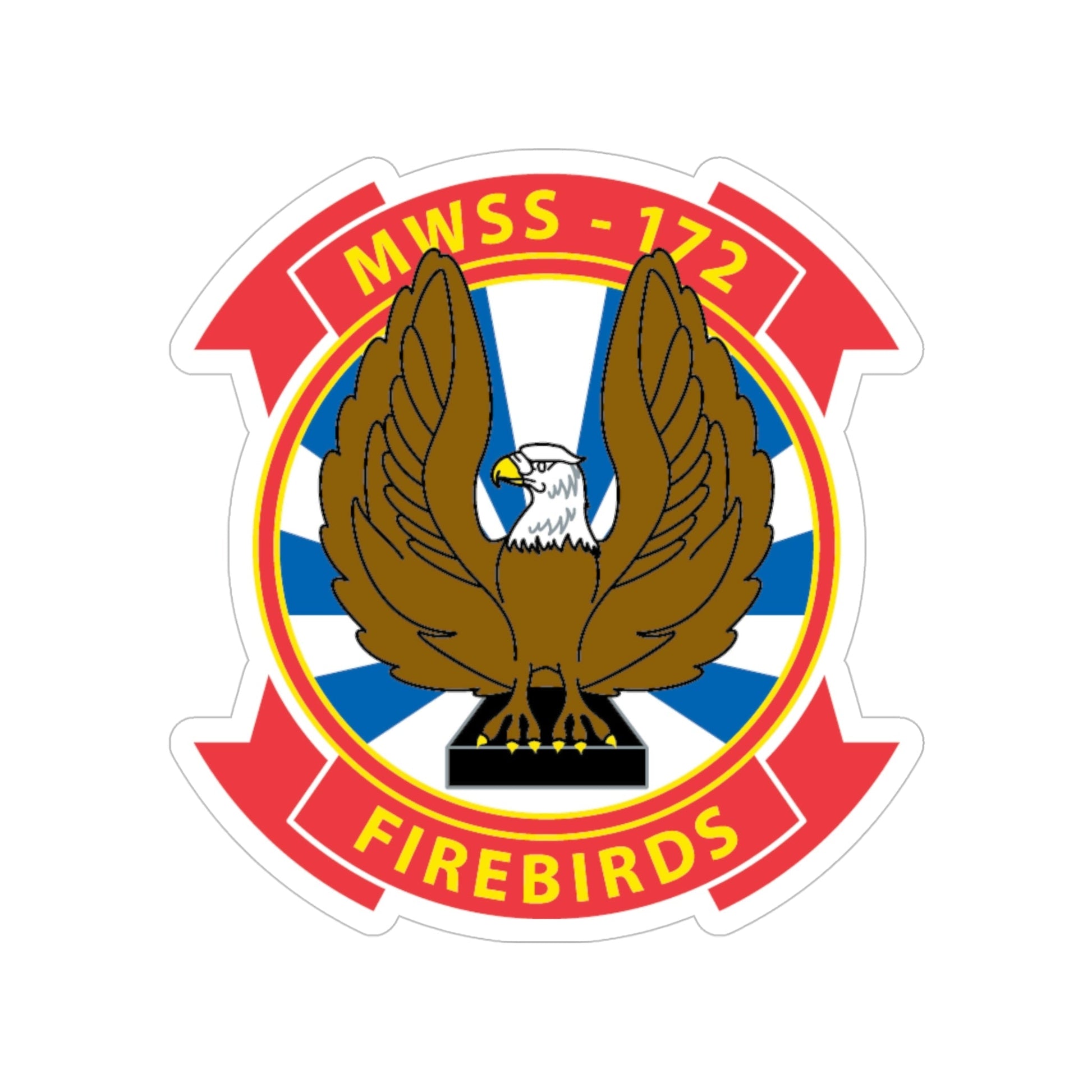 MWSS 172 Firebirds (USMC) Transparent STICKER Die-Cut Vinyl Decal-5 Inch-The Sticker Space
