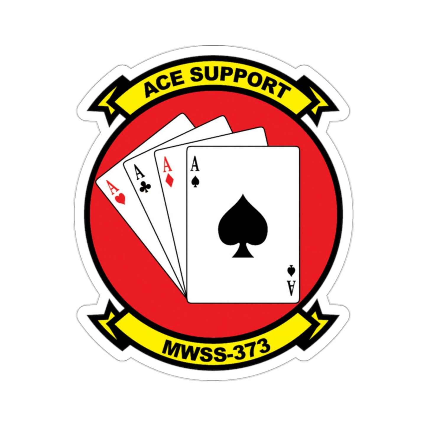 MWSS 373 Ace Support (USMC) STICKER Vinyl Die-Cut Decal-2 Inch-The Sticker Space