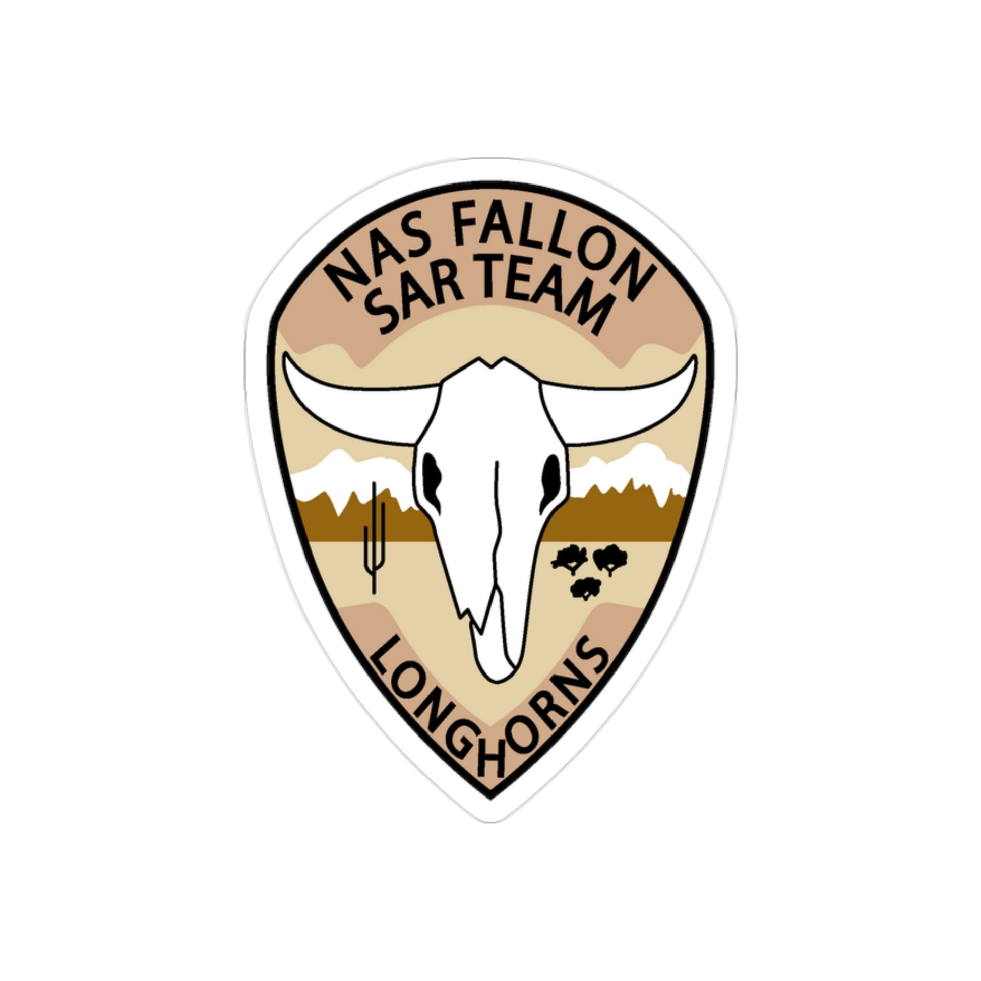 NAS Fallon SAR Longhorns (U.S. Navy) Transparent STICKER Die-Cut Vinyl Decal-2 Inch-The Sticker Space