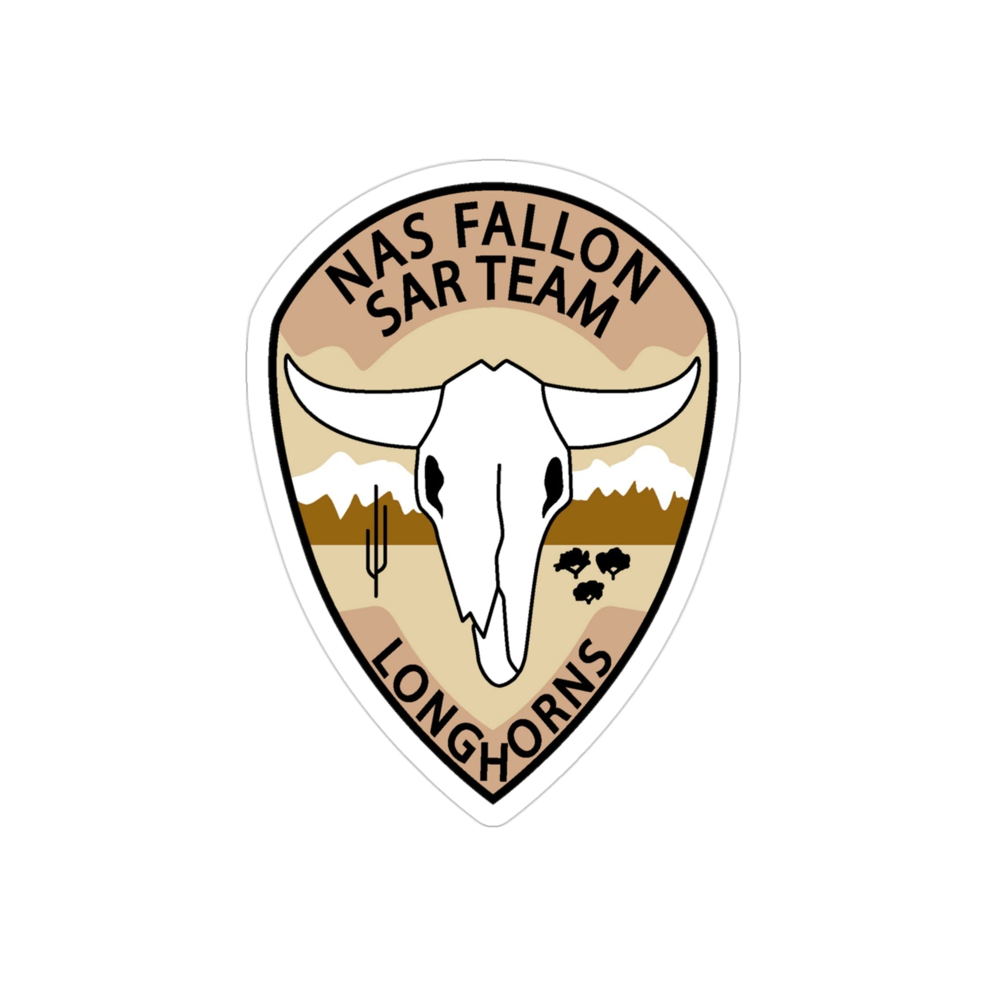 NAS Fallon SAR Longhorns (U.S. Navy) Transparent STICKER Die-Cut Vinyl Decal-3 Inch-The Sticker Space