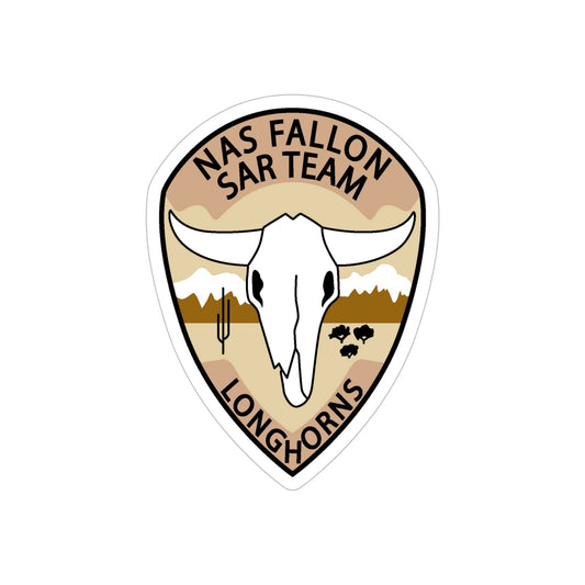 NAS Fallon SAR Longhorns (U.S. Navy) Transparent STICKER Die-Cut Vinyl Decal-6 Inch-The Sticker Space