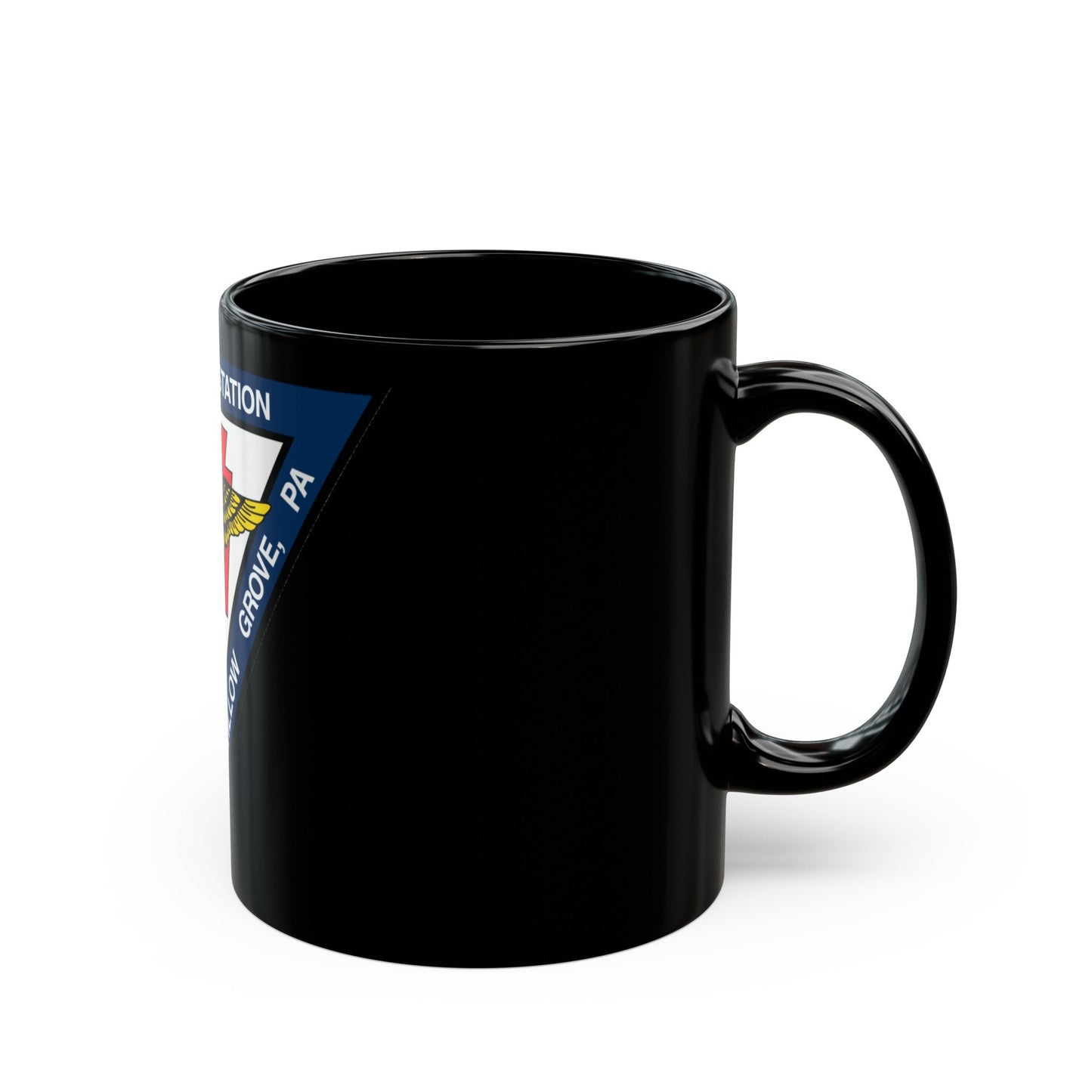 NAS Willow Grove Joint Reserve Base JRB (U.S. Navy) Black Coffee Mug-The Sticker Space