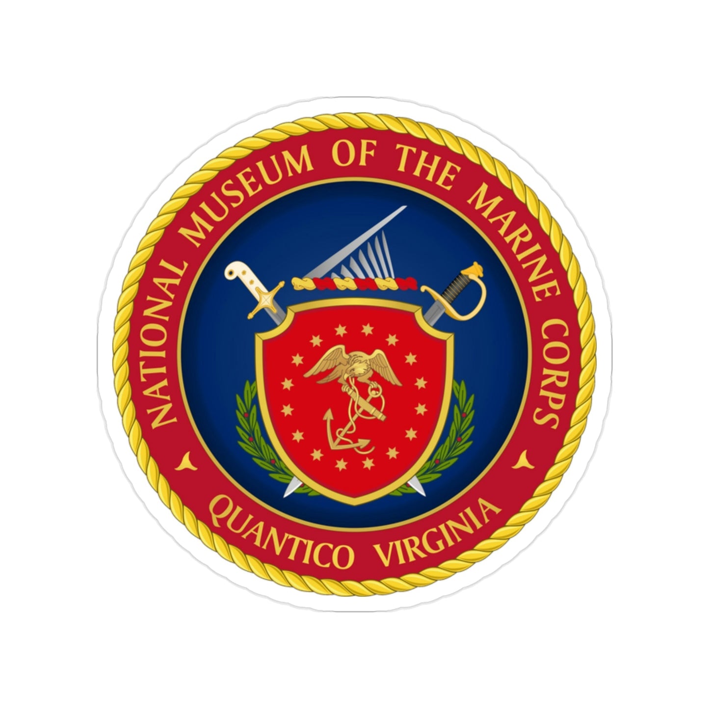 National Museum of the Marine Corps NMMC (USMC) Transparent STICKER Die-Cut Vinyl Decal-2 Inch-The Sticker Space