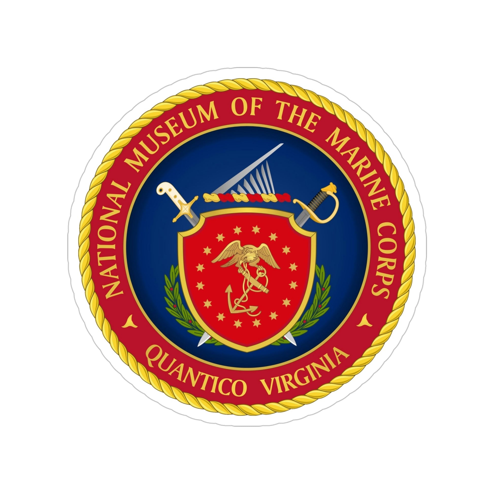 National Museum of the Marine Corps NMMC (USMC) Transparent STICKER Die-Cut Vinyl Decal-5 Inch-The Sticker Space