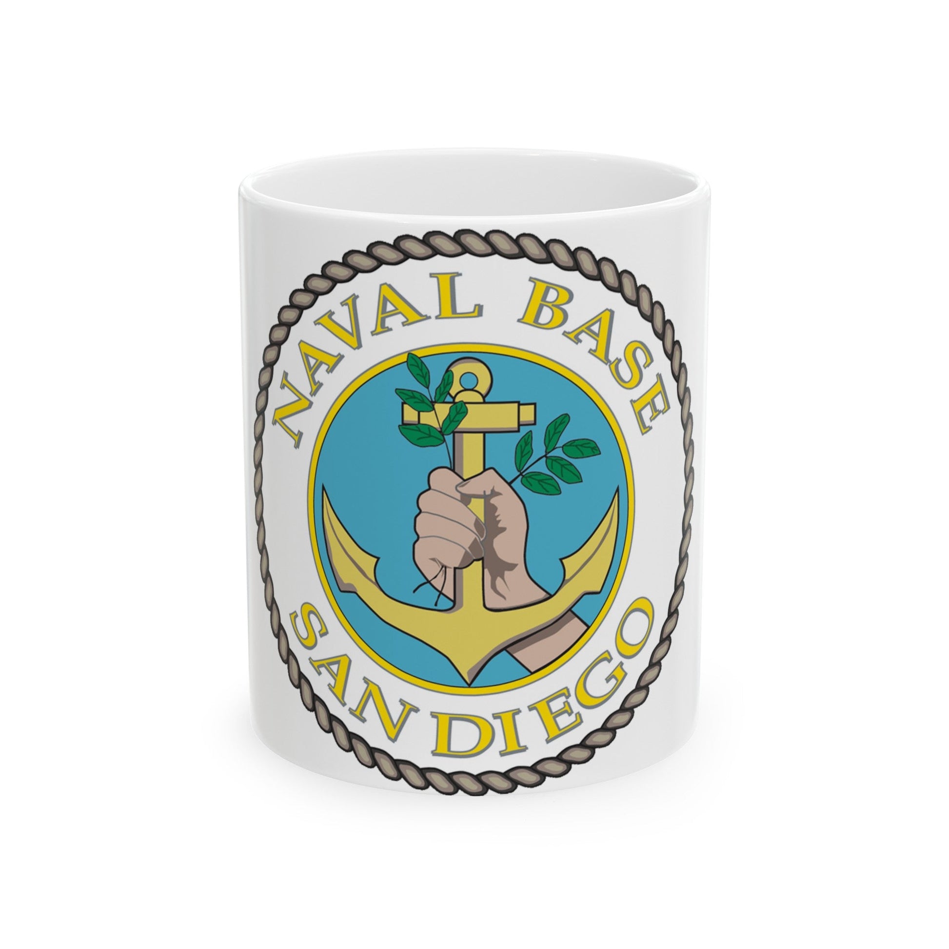 Naval Base San Diego (U.S. Navy) White Coffee Mug-11oz-The Sticker Space