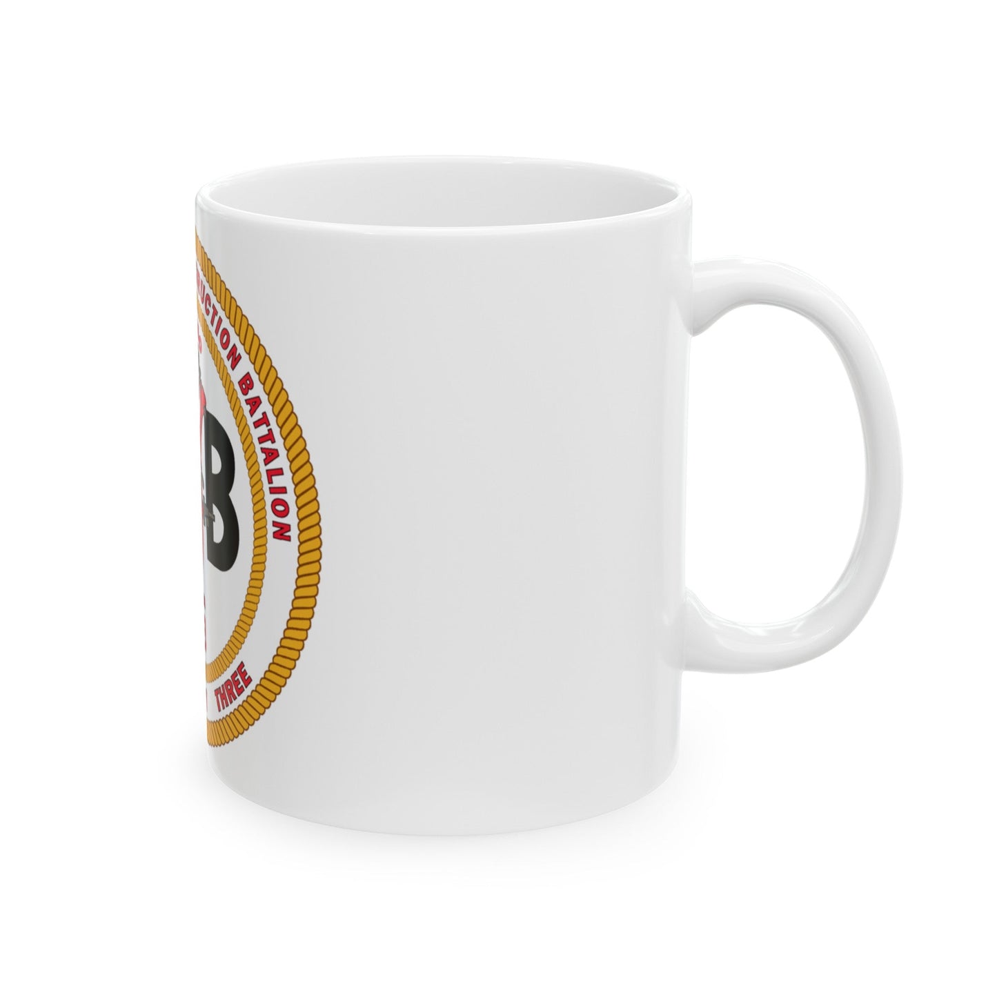 Naval Construction Battalion 133 Seabee (U.S. Navy) White Coffee Mug-The Sticker Space