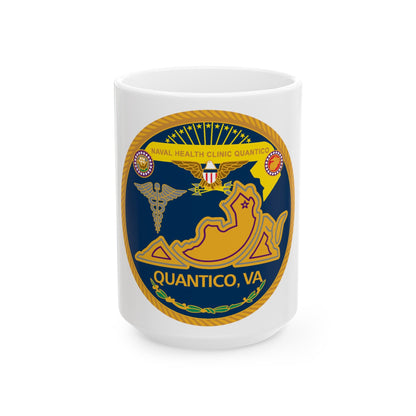 Naval Health Clinic QuanticoVA (U.S. Navy) White Coffee Mug-15oz-The Sticker Space