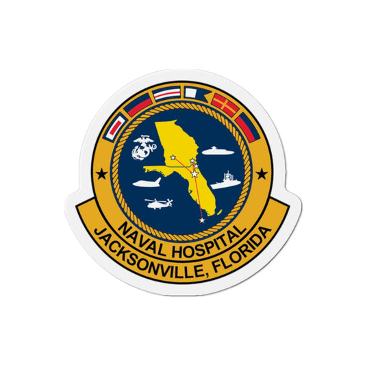 Naval Hospital Jacksonville (U.S. Navy) Die-Cut Magnet-2" x 2"-The Sticker Space