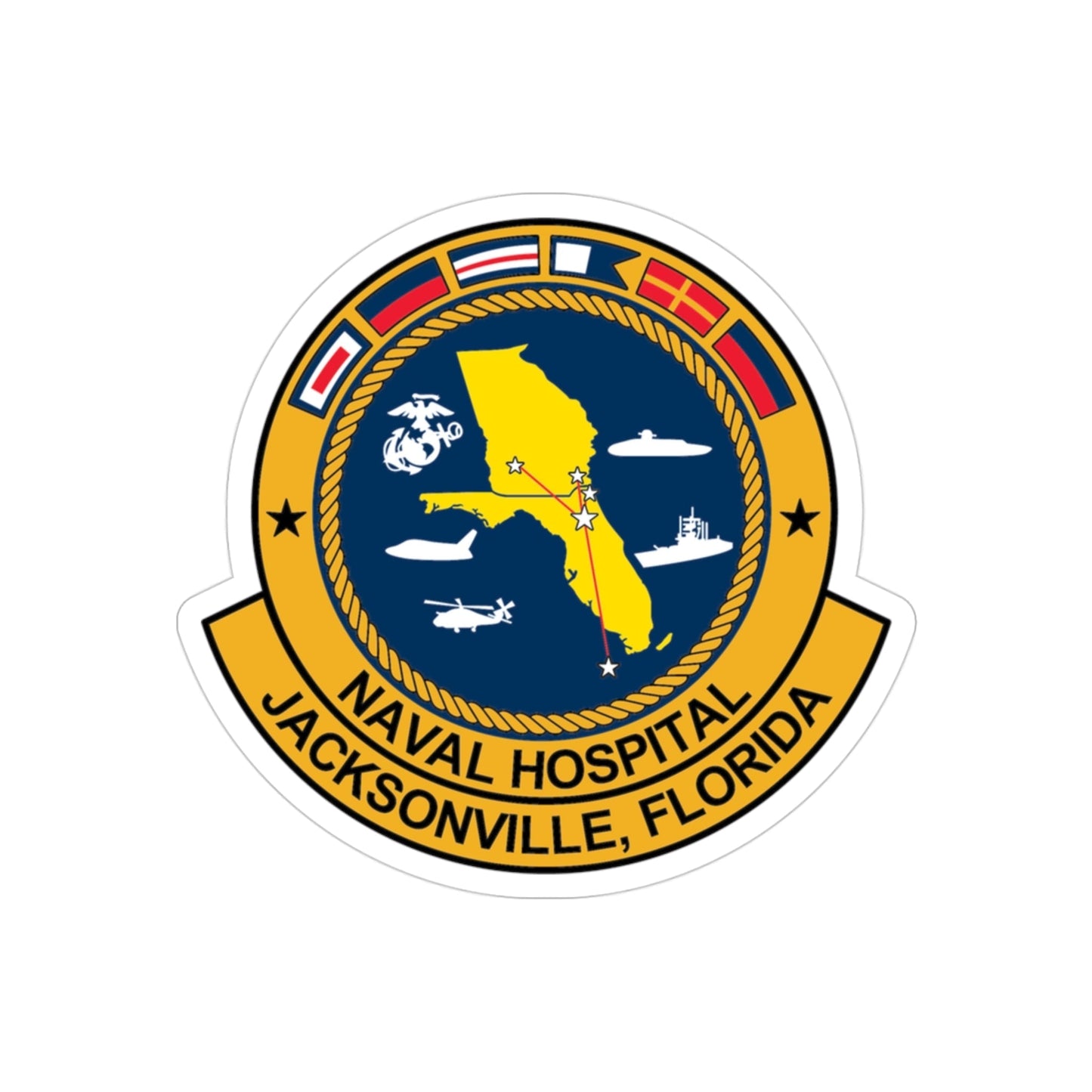 Naval Hospital Jacksonville (U.S. Navy) Transparent STICKER Die-Cut Vinyl Decal-3 Inch-The Sticker Space