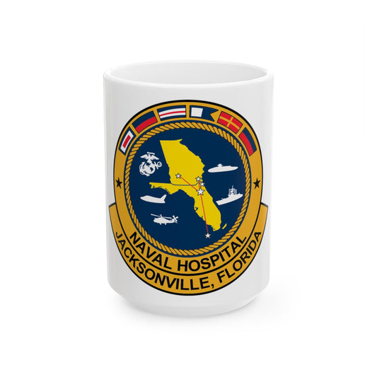 Naval Hospital Jacksonville (U.S. Navy) White Coffee Mug-15oz-The Sticker Space