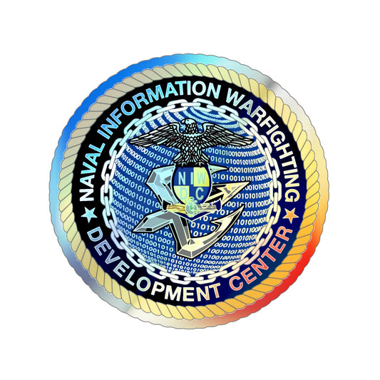Naval Information Warfighting Development Center (U.S. Navy) Holographic STICKER Die-Cut Vinyl Decal-6 Inch-The Sticker Space