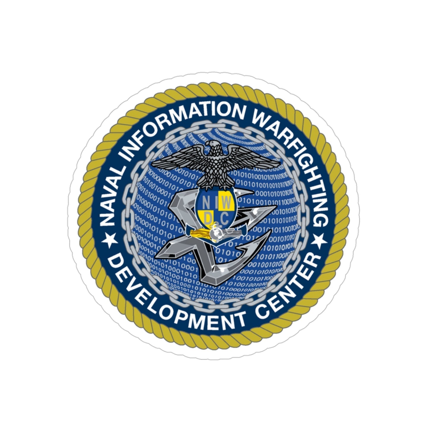 Naval Information Warfighting Development Center (U.S. Navy) Transparent STICKER Die-Cut Vinyl Decal-4 Inch-The Sticker Space