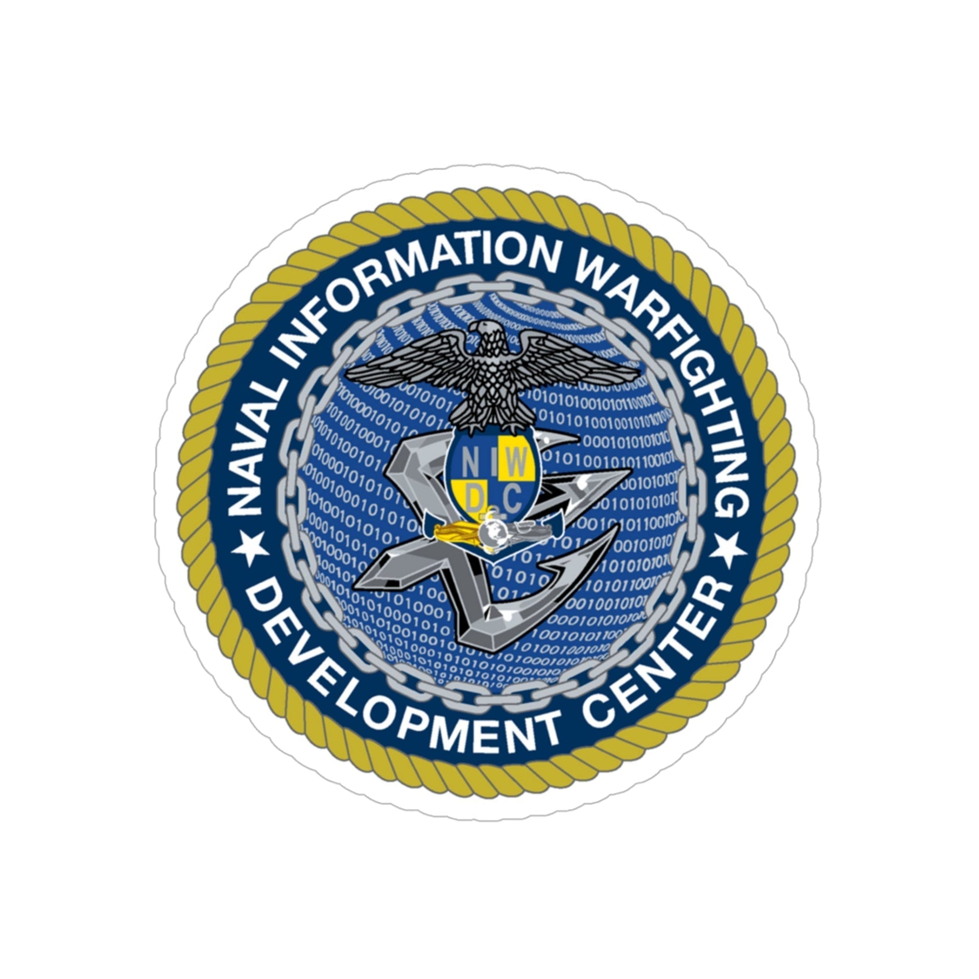 Naval Information Warfighting Development Center (U.S. Navy) Transparent STICKER Die-Cut Vinyl Decal-5 Inch-The Sticker Space