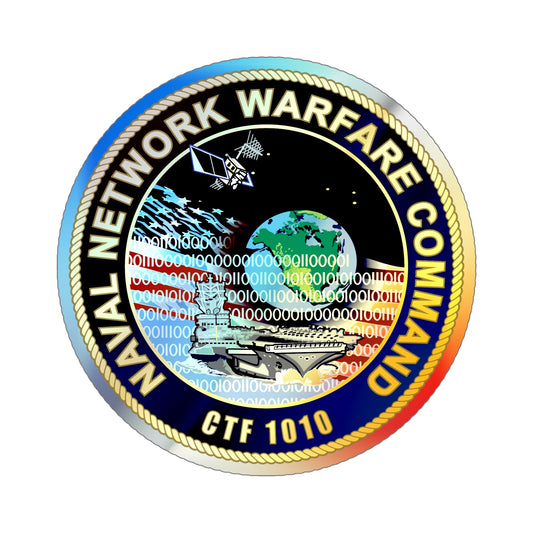 Naval Network Warfare Command CFT 1010 (U.S. Navy) Holographic STICKER Die-Cut Vinyl Decal-6 Inch-The Sticker Space