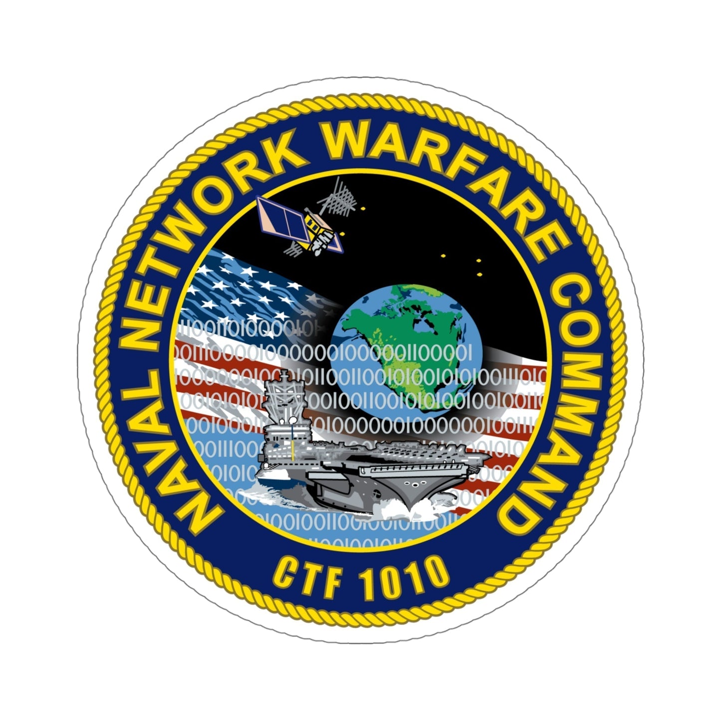 Naval Network Warfare Command CFT 1010 (U.S. Navy) STICKER Vinyl Die-Cut Decal-5 Inch-The Sticker Space