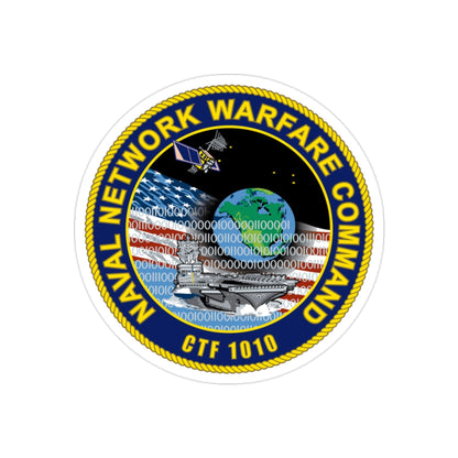 Naval Network Warfare Command CFT 1010 (U.S. Navy) Transparent STICKER Die-Cut Vinyl Decal-2 Inch-The Sticker Space