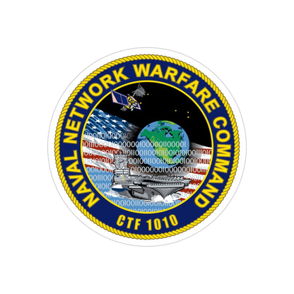 Naval Network Warfare Command CFT 1010 (U.S. Navy) Transparent STICKER Die-Cut Vinyl Decal-4 Inch-The Sticker Space