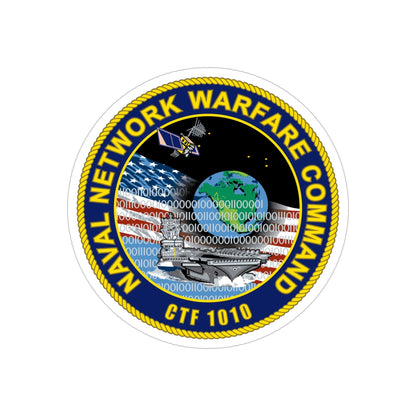 Naval Network Warfare Command CFT 1010 (U.S. Navy) Transparent STICKER Die-Cut Vinyl Decal-5 Inch-The Sticker Space