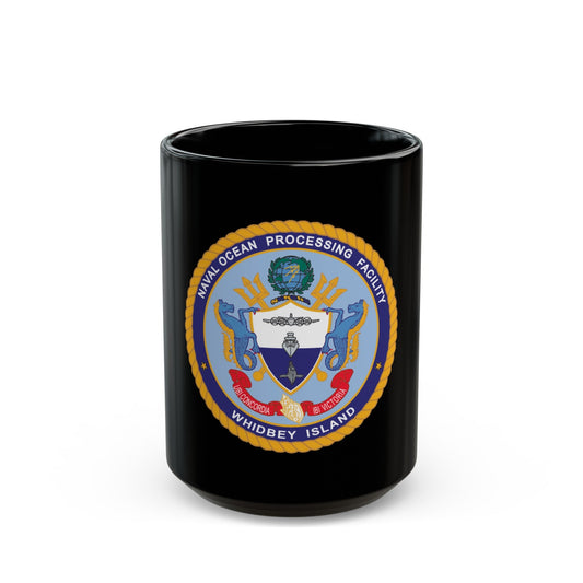 Naval Ocean Processing Facility Whidbey Island (U.S. Navy) Black Coffee Mug-15oz-The Sticker Space