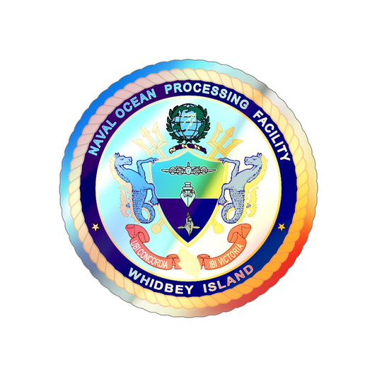 Naval Ocean Processing Facility Whidbey Island (U.S. Navy) Holographic STICKER Die-Cut Vinyl Decal-6 Inch-The Sticker Space