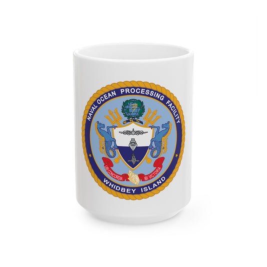 Naval Ocean Processing Facility Whidbey Island (U.S. Navy) White Coffee Mug-15oz-The Sticker Space