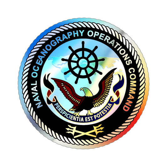 Naval Oceangraphy Operations Command (U.S. Navy) Holographic STICKER Die-Cut Vinyl Decal-6 Inch-The Sticker Space